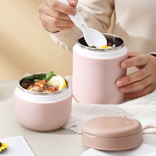 Isolert matboks, 800ml termosisolert beholder med lokk, dobbeltlags rustfritt stål termos for varm mat, isolert varm matboks for skole og kontor