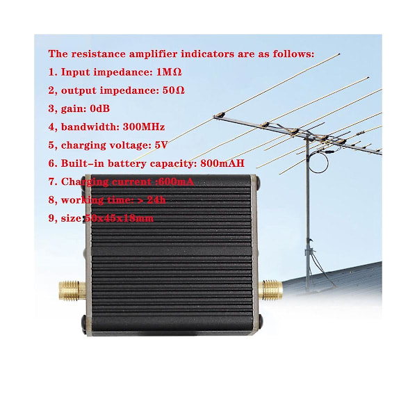 Högimpedansförstärkare för Hfdy Malahiteam Dsp Sdr Walkie Talkie Liten Slingantenn, Donutantenn()