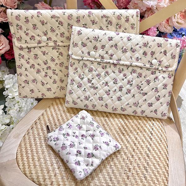 Blommig e Laptop Sleeve Case Bag 11 13 14 Tum För Bok Rosa Pink large
