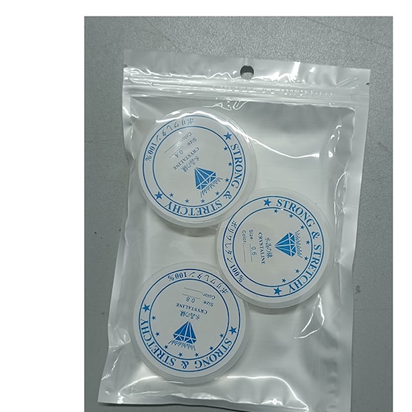 3 Spoler Elastisk Tråd til Armbånd, 0,4 mm 0,6 mm 0,8 mm Klar Elastisk Smykke Tråd Rivfast Transparent Perletråd Smykke Tråd til