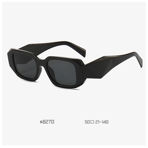 Fashionabla solglasögon PC rektangulära glasögonbågar för unisex Fancy Shades UV 400-lins Körglasögon Bredbenta glasögon Tvåfärgade Purple Fashion Sunglasses