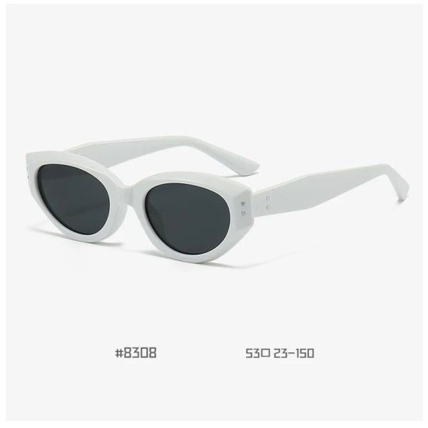 Retro Punk Sorte Solbriller PC Cat Shades til Kvinder Mænd Stel PC Briller Brede Stænger Briller des lunettes de soleil UV400 green tea Fashion Sunglasses