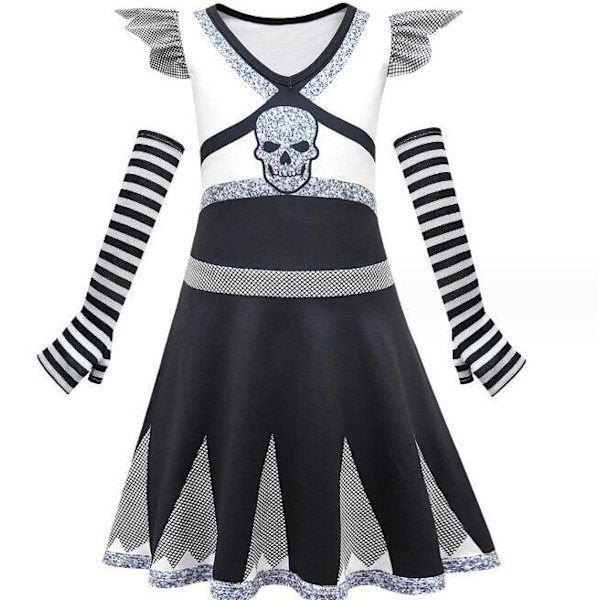 Halloween Cheerleading-uniform for barn med gratis ermecover 150CM