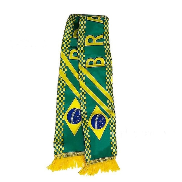 2023 Jalkapallon maajoukkueen huivi Tupsu Muistoesineet Maat Teema Polyester Kustomoitu Logo Jalkapallo Faneille Brasilia
