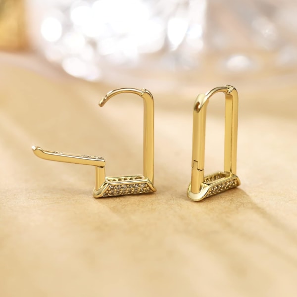 Gold Hoop Huggie örhängen för kvinnor - allergivänliga örhängen, abf5 |  Fyndiq