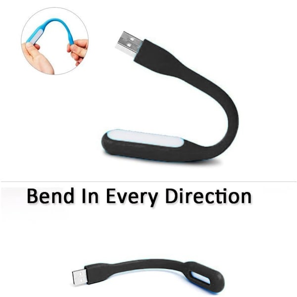 3 kpl Mini USB LED-lamppu USB-lamppu kannettavalle tietokoneelle Näppäimistö Joustava lukulamppu USB-käyttöinen LED-lamppu Kannettava USB-kannettavan tietokoneen lamppu