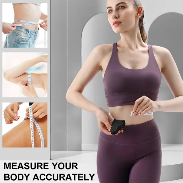 Kroppsmåttband 150 cm 60 tum, ergonomiskt, mjukt midjemått
