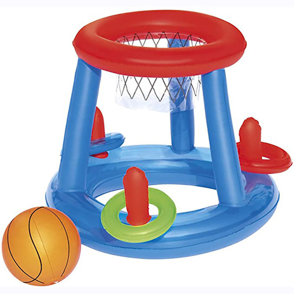 Pool Floats Toys Game Set, 2-i-1 Flytande Pool Basketkorgar & Pool Ring Toss Spel, Roliga Sommarvattenspel Poolleksaker *H