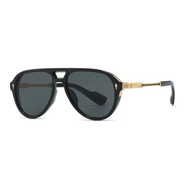 2024 pilotglasögon för män retro dubbla brygga fyrkantiga solglasögon solglasögon lager grossist 6052 C5 Fashion