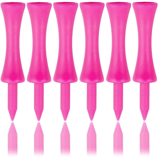 Pakke med 100 rosa 57mm plastgolf-tees