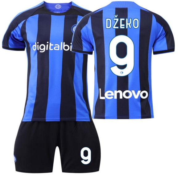 22-23 Inter Milan hjemmebanedragt nr. 90 Lukaku nr. 10 Lautaro nr. 9 Dzeko fodbolduniform voksen dragt trøje 22-23 Inter Milan home number 9 #24