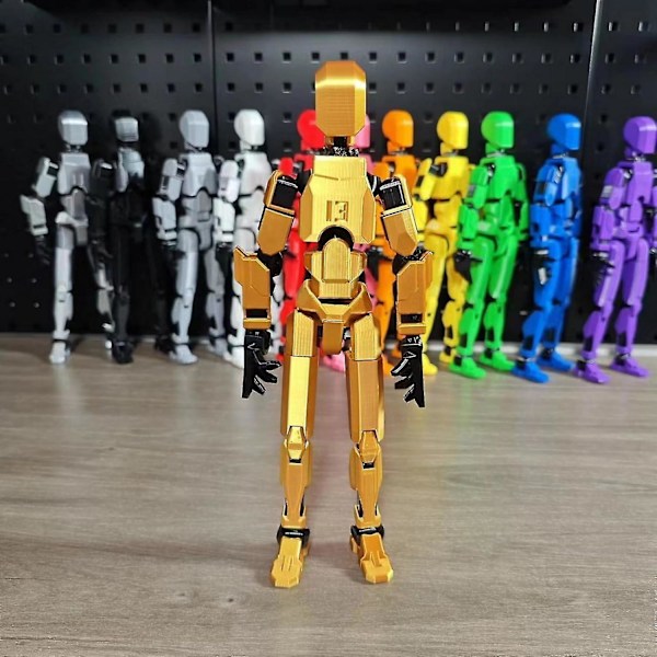 T13 Actionfigur, Titan 13 3D Printet Actionfigur, Lucky 13 Actionfigur, Nova 13 Actionfigur Dummy 13 Actionfigur Gold