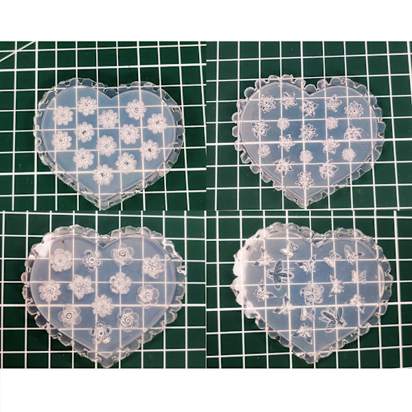 3D Neglekunst Form Silikone Neglekunst Cabochon Dekorativ Form Neglekunst Fremstilling Værktøjer Silikone Udskåret Form Forme