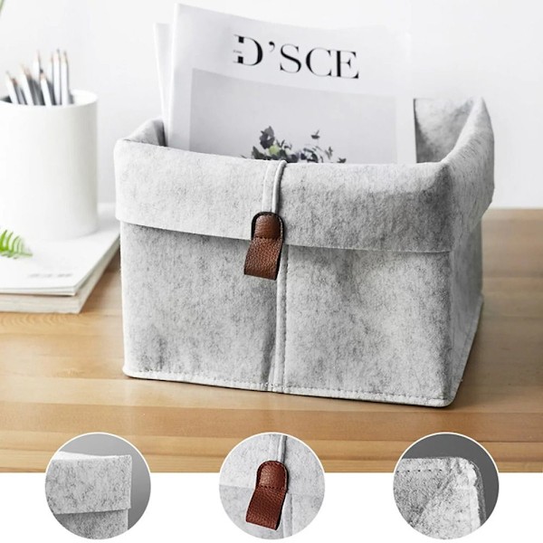 Filt Opbevaringskurv Diverse Opbevaringskurv SORT 25X25X25CM Sort Black 25x25x25cm