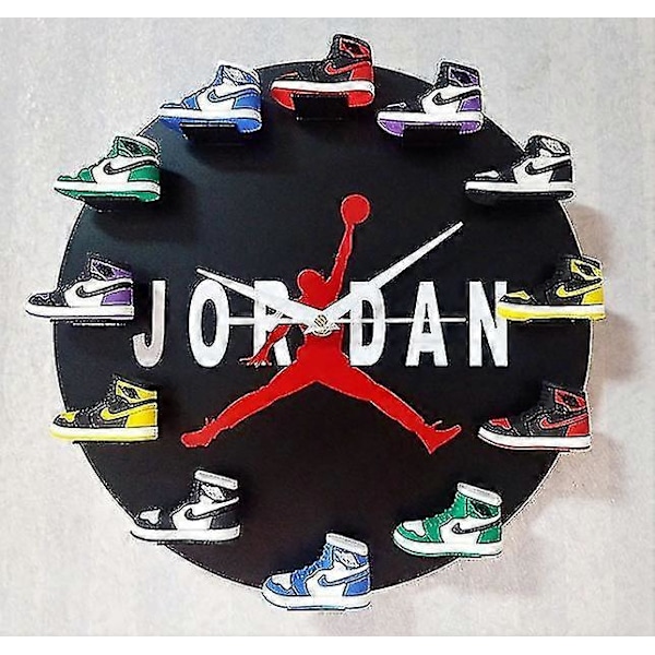 Clock basketball accessories 3D three-dimensional shoe model Aj1-12 generation wall clock