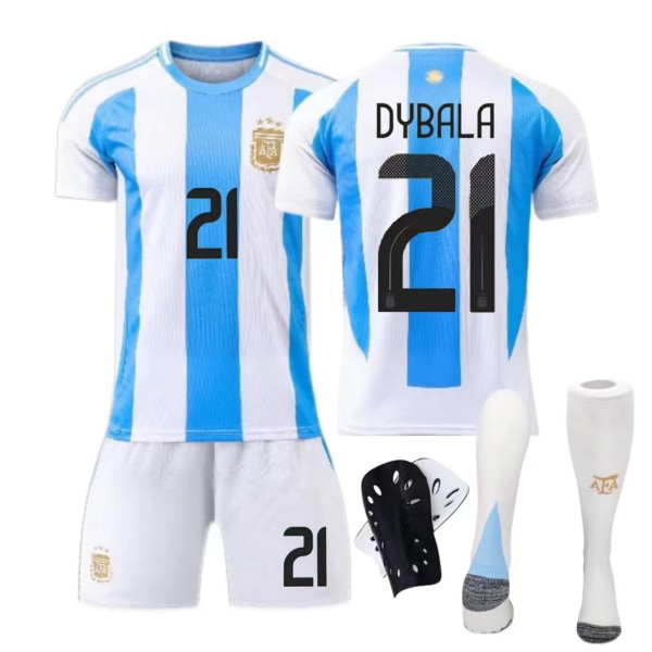 Argentinas hjemmebanetrøje til America's Cup - Messi nr. 10 Di Maria nr. 11 - Børne- og voksenstørrelser No socks size 11 M