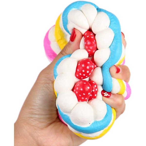 4,33\" Squishies Jumbo Långsamt Stigande Kawaii Färgglada Squishies Jordgubbstårta Doftande 1 St