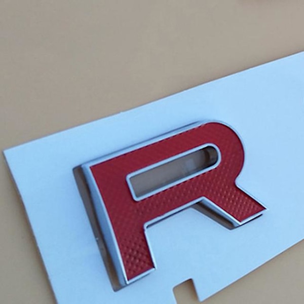 Chrome Edge Bokstäver Emblem För Range Rover Evoque Velar SV Autobiography Bil Styling Motorhuv och Bagagelucka Logo Badge Dekal Svart Röd red SV1pc
