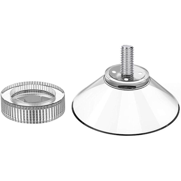 Sugerkop Ø 40mm, 10 stk. M5 gevind Rustfrit stål sugekopper, sugekopper med gennemsigtig riflet møtrik, Yixiang