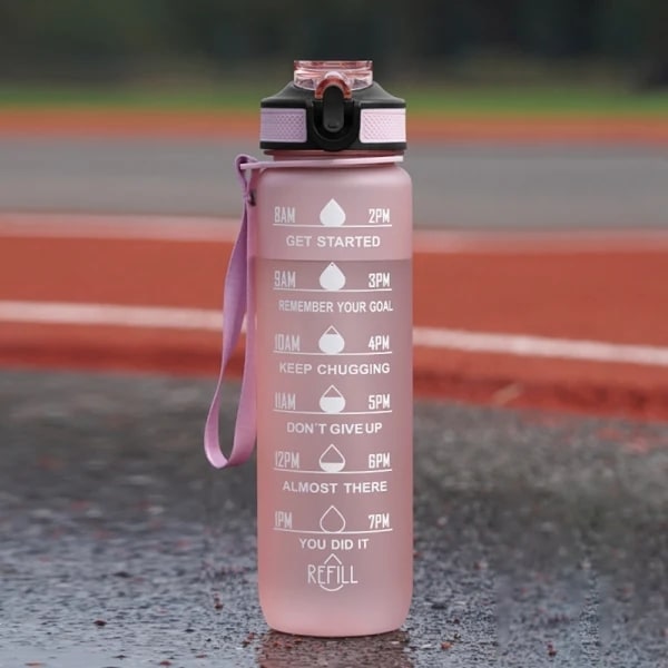 Vesiurheilupullo Urheilujuomakuppi Muovivesikuppi 1000ML - erikoistarjous Pink