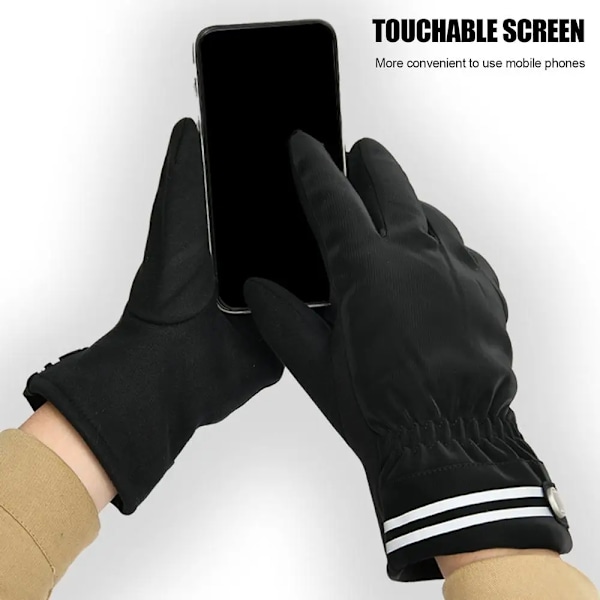 Opvarmede Handsker Genopladelige Handsker Vanter 37-45 grader Sort Black one size
