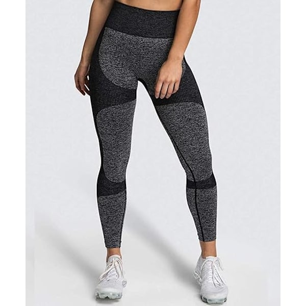 Kvinde Højtaljede Yoga Bukser - Basic (S-Sort)