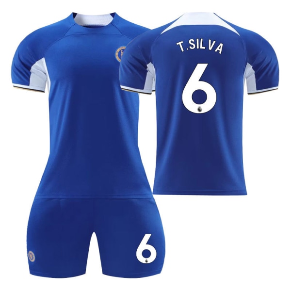 23-24 Chelsea hjemmebørns studerende træningsdragt voksen dragt trøje sportshold uniform gruppe køb herre- og damefodbolduniform Chelsea's No.6 home star 2XL