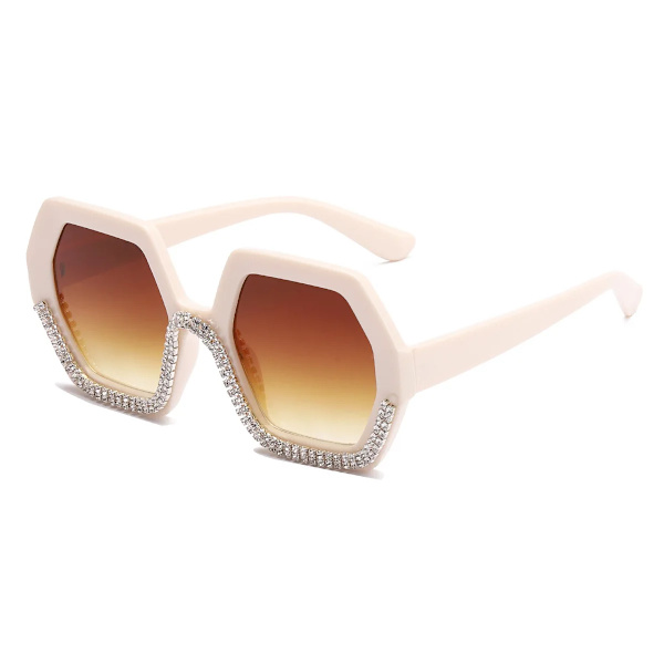 Vintage hexagon PC ramme diamant herre kvinder skygge briller solbriller C4 fashion sunglasses