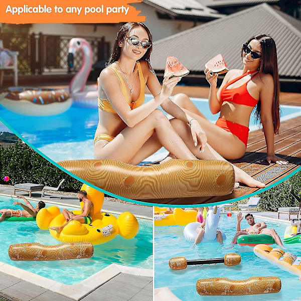 Pcs Log Sink Equestrian Set Oppustelig Flydende Roning Legetøj Vandsport Sommer Pool