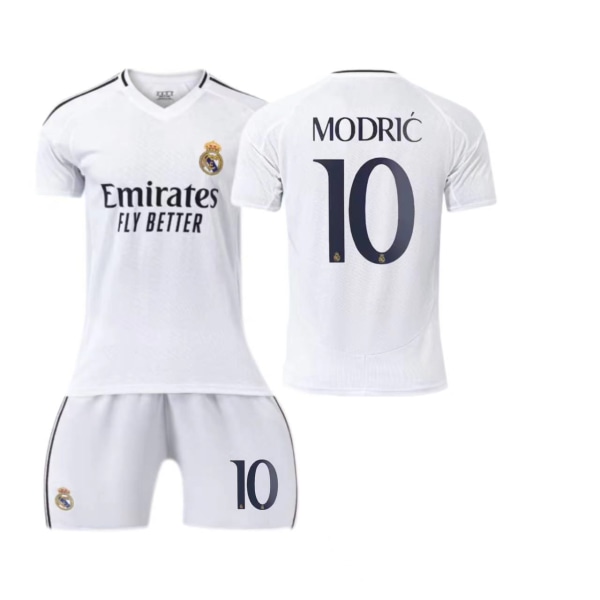 -Real Madrid hjemmebanetrøje 24-25 børne- og voksenfodboldsæt No socks size 10 20