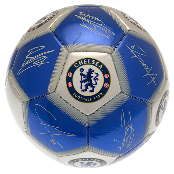 Chelsea FC Signature Football 5 Blå/Sølv Blue/Silver 5