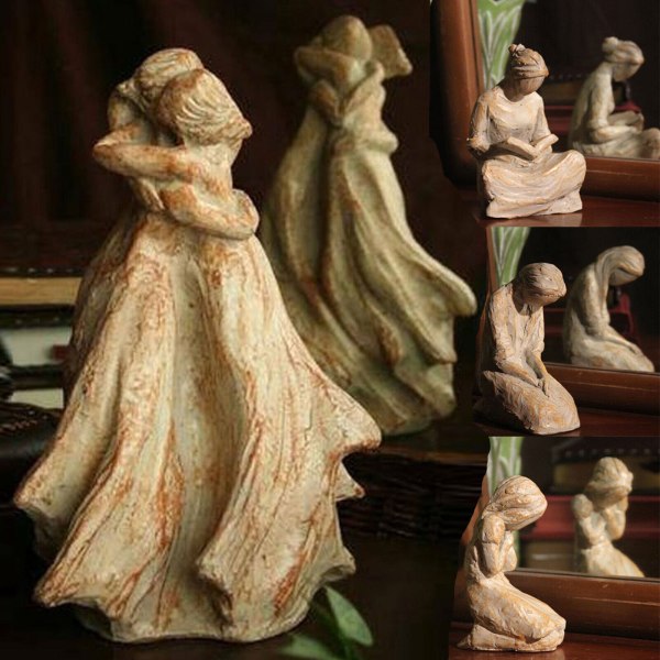 Sweet Hour of Prayer, beautiful hand cast inspirational sculpture of prayer