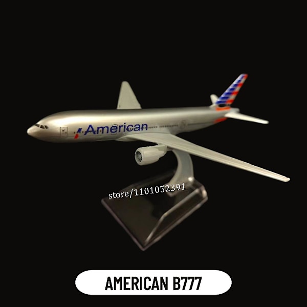 1:400 Skala Metallflygplan Replika Emirates Airlines A380 B777 Flygplan Diecast Modellflygplan Samlarleksaker För Pojkar 133. AMERICAN B777