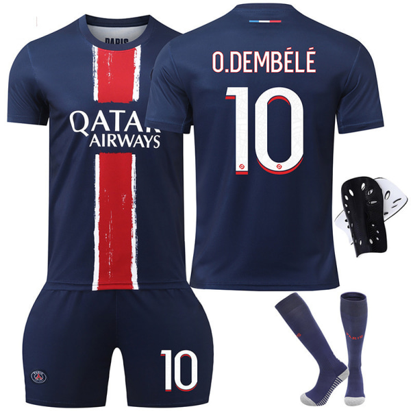 Nytt 24-25 Paris fotbollströja nr 7 Mbappe 19 Li Gangren 10 Dembele tröja barn vuxen kostym Size 19 socks 26