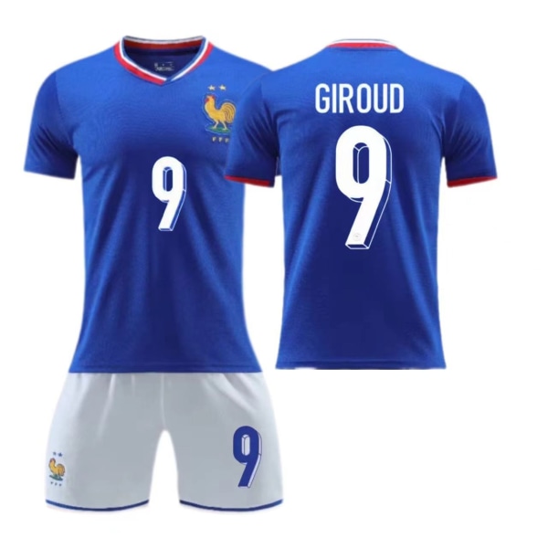 European Cup France Home Jersey 2024 Children's Adult Set No. 10 Mbappe Football Jersey