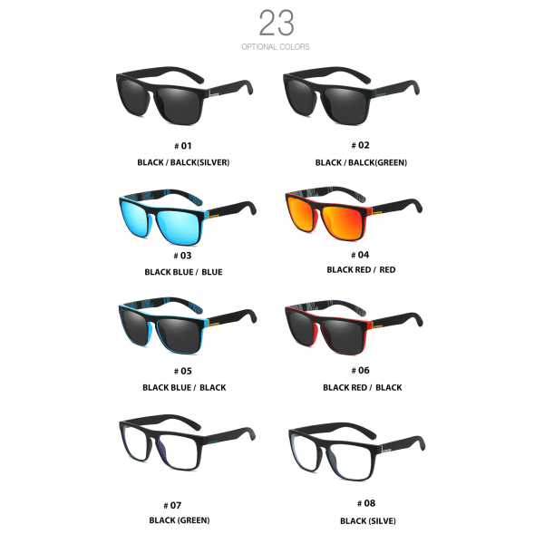 Høj kvalitet luksus tilpasset logo mode firkantede solbriller sports designer polariserede herresolbriller 2024 C20 mens sunglasses