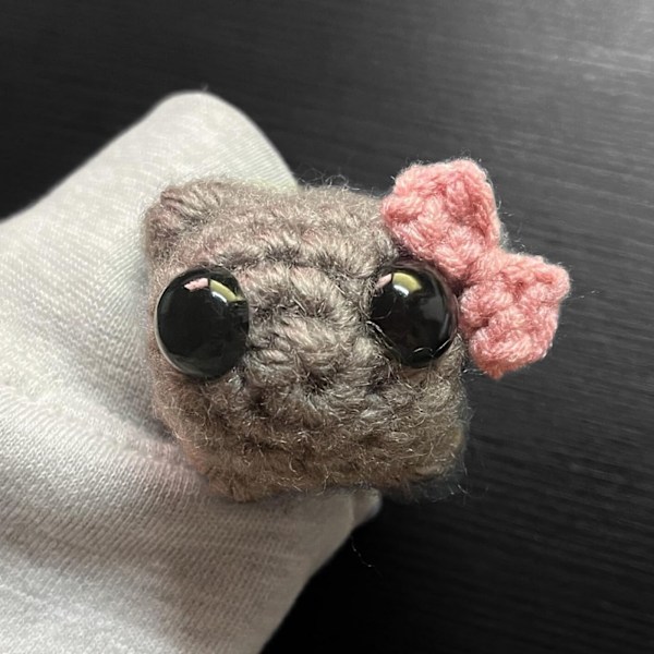 Tiktok Meme Trist Hamster Plys, Hæklet Trist Hamster, Meme Trist Hamster Par Nøglering Sød Coquette Hamster 2pcs keychain