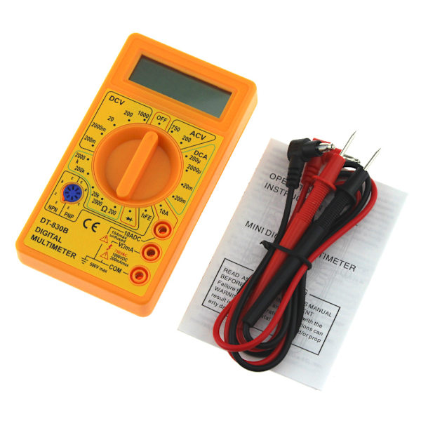 Digitalt multimeter med summerutgang spenning ampere ohm tester sonde dc ac