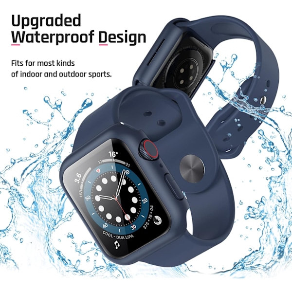 Vanntett deksel for Apple Watch Series 8Series Blå Blue 45mm