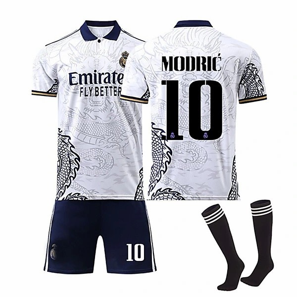 Real Madrid 22-23 Dragon style Jersey MODRIC nr. 10 Fodboldtrøje sæt XXL