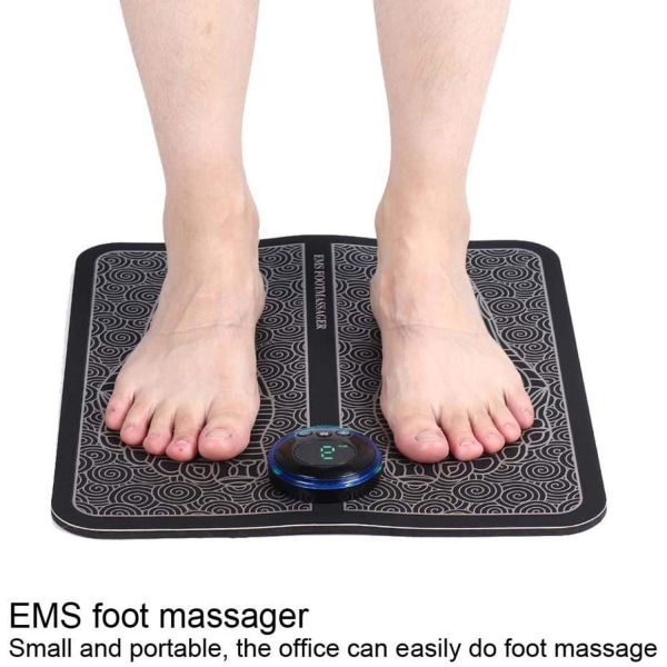 Elektrisk EMS fotmassager, massagekudde stimulator blod