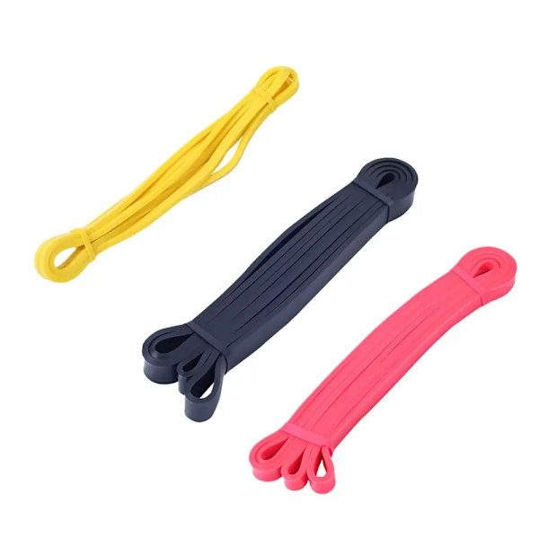 Motstandsbånd Trening Elastisk Naturlig Latex Trening Gummi Loop Styrke Gummibånd Gym Fitness Trening Expan yellow red black