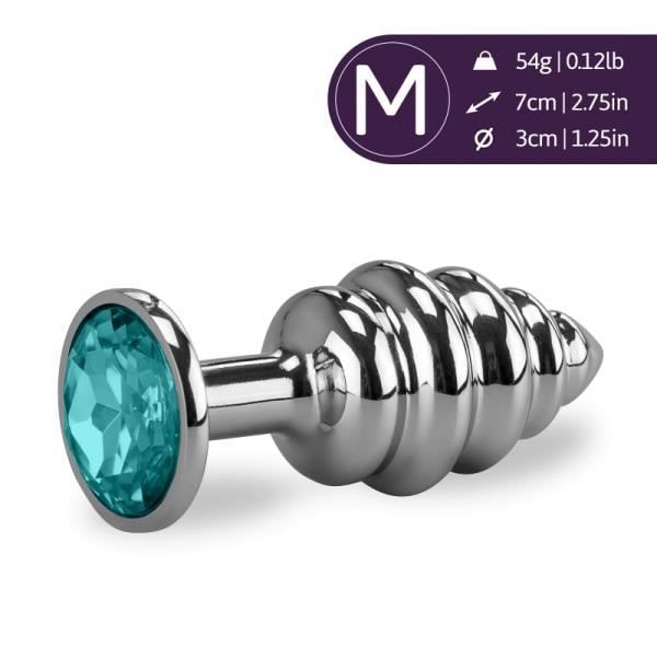 Twisted Rosebud Anal Jewel Small-Turquoise