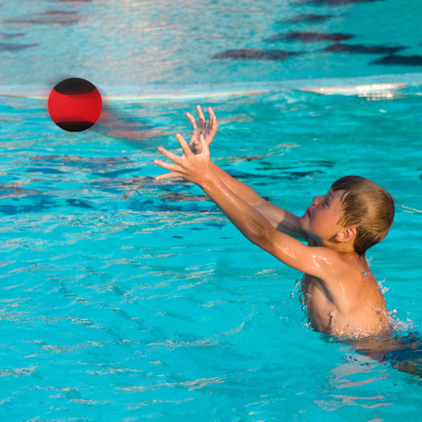 Vattenstudsande boll utomhus pool strand studsande sport spel leksak för familj vänner svart+röd