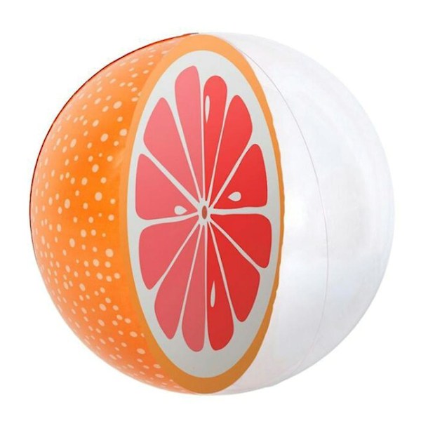 Vattenmelon Orange Uppblåsbar Strandboll - 3D PVC Poolleksak för Sommarvattensporter Fest