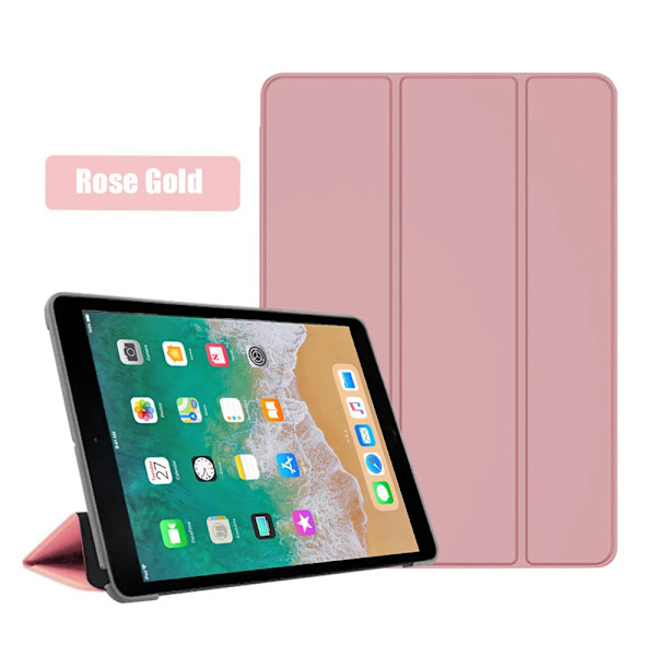 Fodral för iPad 9,7 tum 2017 2018 5:e 6:e generation A1822 A1823 A1893 A1954 Fodral för iPad Air 1/ 2 Fodral för iPad 6/5 2013 2014 Fodral för iPad 6:e 9,7 2018 iPad 6th 9.7 2018 Rose Gold