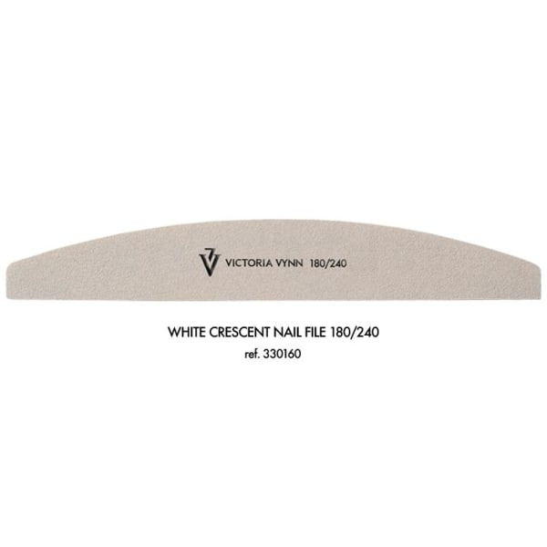 10-pack nagelfilar - Crescent - 180/240 - Victoria Vynn - Grå-vit