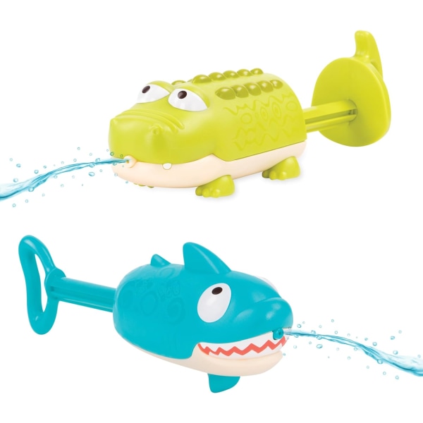 B-Toys by Battat - Splishin' Splash Animal Water Squirts Duo Pack - Sommer- og vandlegetøj til børn fra 18 måneder (2-pak)