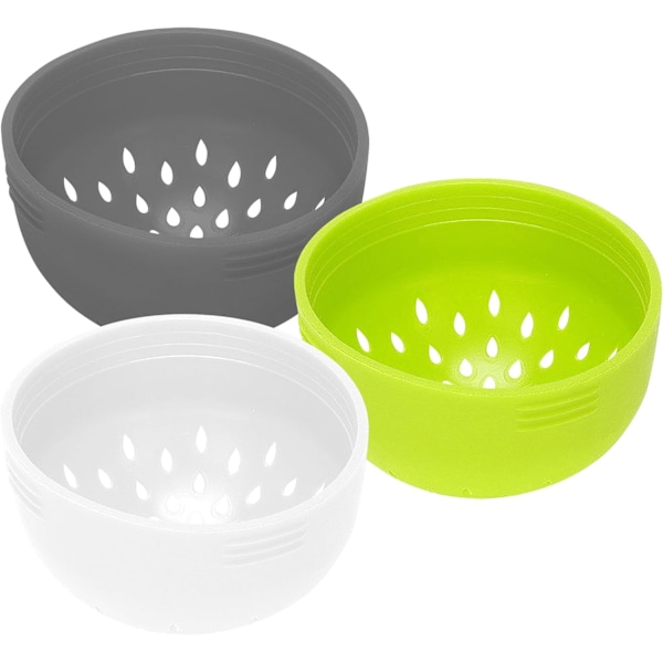 3 pcs Silicone Strainer, 3 colors, space-saving mini canning strainer and strainer, kitchen utensils