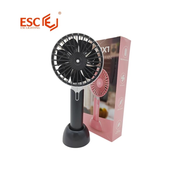 Small pocket cooling portable fan rechargeable 1200 mAh lithium battery 3 speed dc 5v hand held fan